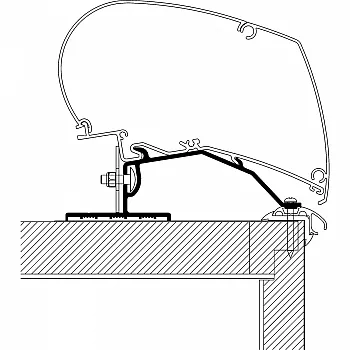 Caravan Roof Adapter zu TO Serie 6 und 9, Länge 3,5 m -