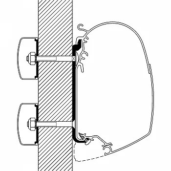 Flat-Adapter 40 cm für TO Serie 5 und 8, 5 Stück -