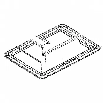 Innenrahmen ohne Anbauteile - grau für Heki 1